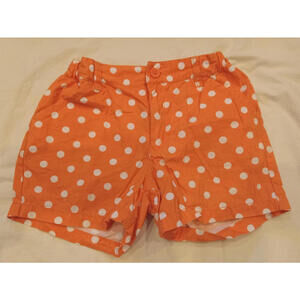 Gymboree Girl's Size 10 Orange White Ploka Dot Design Shorts